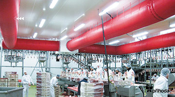 Prihoda. Преимущества текстильных систем воздухораспределения для пищевых производств